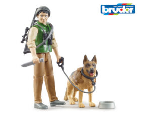 Förster mit Hund und Ausrüstung