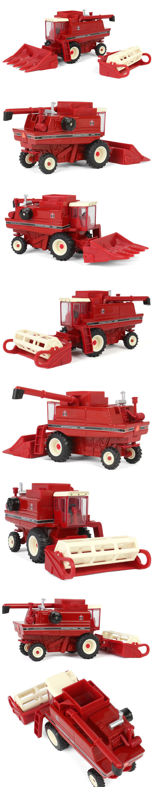 International 1460 Mähdreschermit beiden Schneidwerken ( Getreide- und Maisschneidwerk )