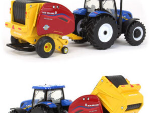 New Holland T6.180 w/ Roll-Belt 560 Rundballenpresse & 6 Ballen- 50 Jahre Rundballen Technik -- 2024 Farm Show -