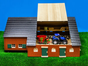 Bauernhof mit Stall 75x55x32 cm