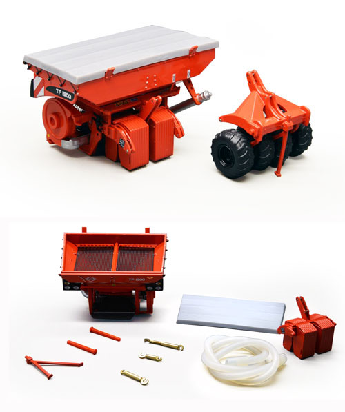 Kuhn TF 1500 Düngerstreuer mit Gewicht und Frontpacker Walze zum Wechseln mit Schlauch