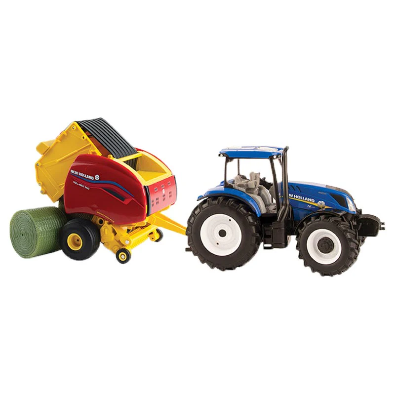 New Holland T6.180 mit Roll-Belt 560 Rundballenpresse