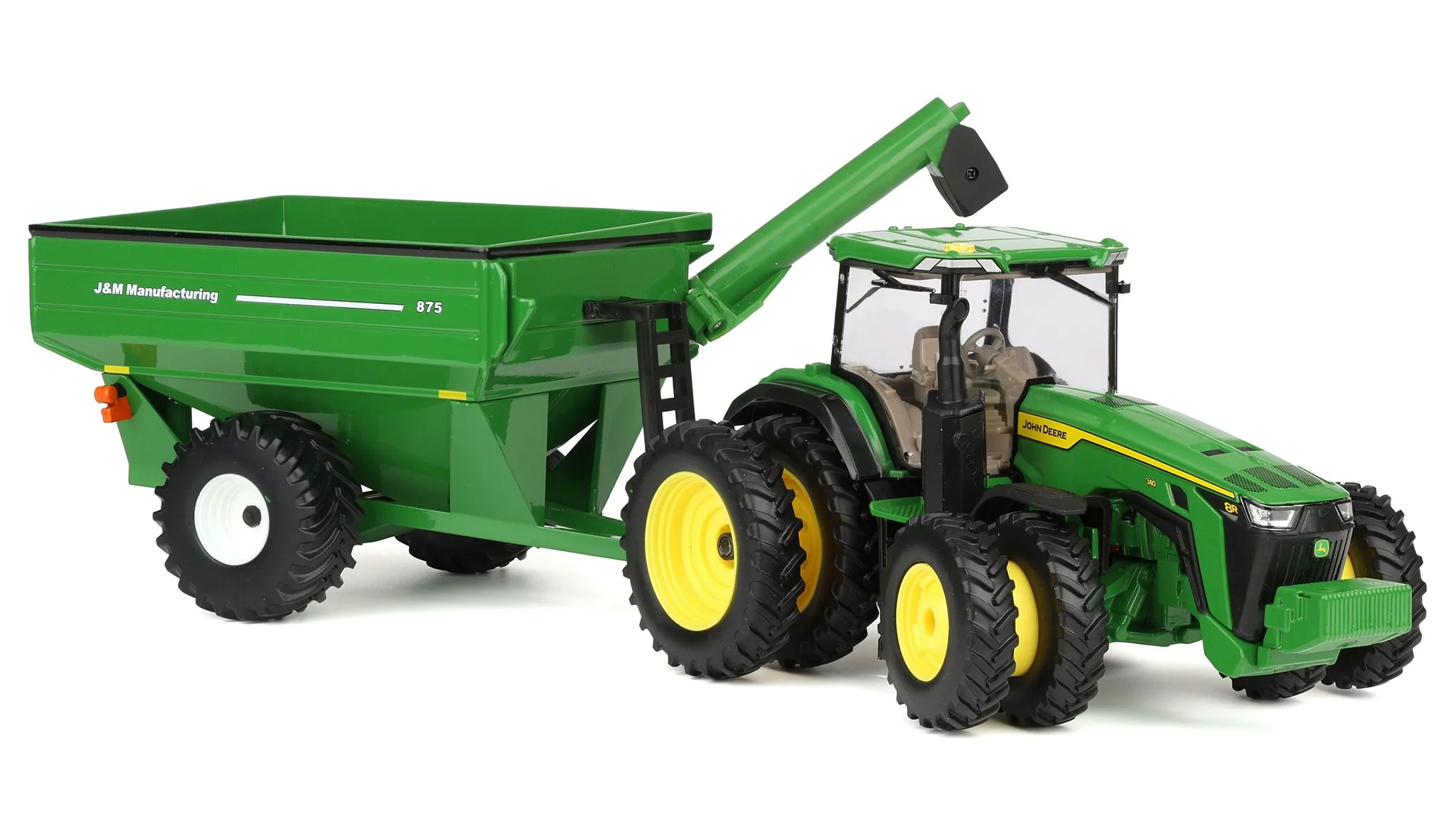 John Deere 8R 340 Tractor mit J&M 875 Grain Cart – Bild 5