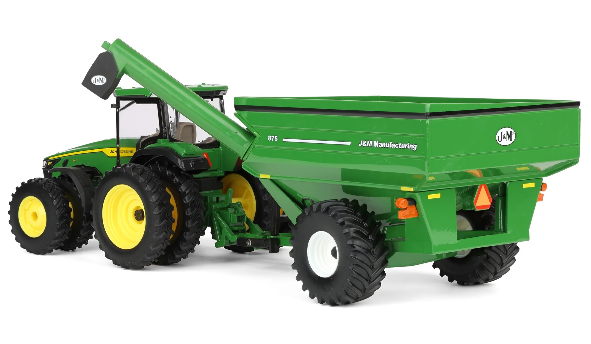 John Deere 8R 340 Tractor mit J&M 875 Grain Cart – Bild 4