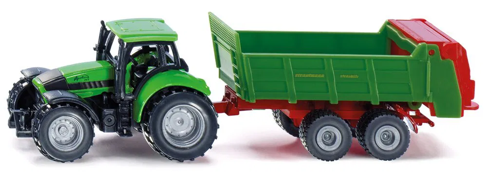 Deutz-Fahr Traktor mit Strautmann Universalstreuer