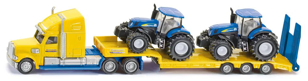 Restposten Amerikanischer Tieflader mit New Holland Traktoren
