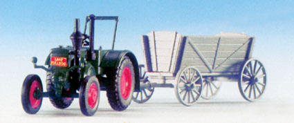 Lanz mit Mistleiterwagen ( Bausatz )
