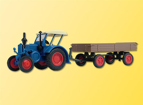 Lanz mit Gummiradwagen ( Fertigmodell )